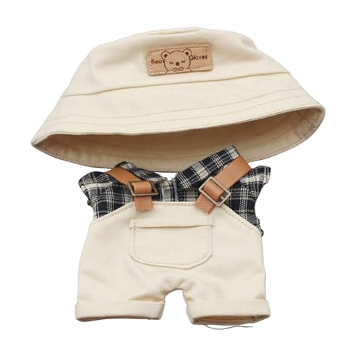 TTETTZ Oberteil Und Latzhose für Puppen, Ankleide Set für 17 cm Figuren, Beigefarbener Hut TTETTZ Oberteil Und Latzhose für Puppen, Ankleide Set für 17 cm Figuren, Beigefarbener Hut von TTETTZ
