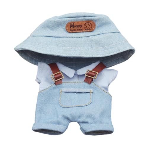 TTETTZ Oberteil Und Latzhose für Puppen, Ankleide Set für 17 cm Figuren, Blaue Hosen TTETTZ Oberteil Und Latzhose für Puppen, Ankleide Set für 17 cm Figuren, Blaue Hosen von TTETTZ