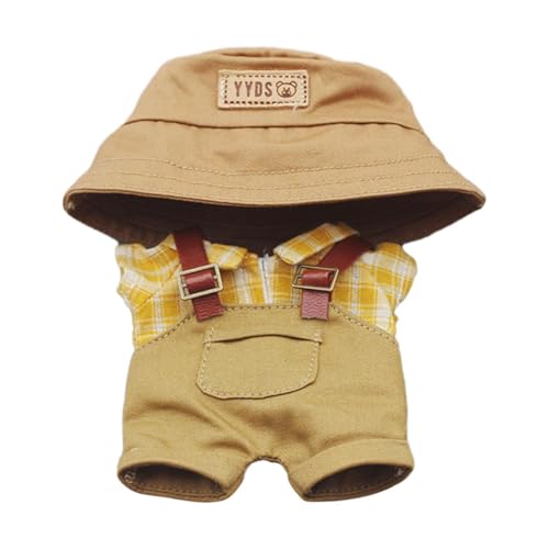 TTETTZ Oberteil Und Latzhose für Puppen, Ankleide Set für 17 cm Figuren, Khakihose TTETTZ Oberteil Und Latzhose für Puppen, Ankleide Set für 17 cm Figuren, Khakihose von TTETTZ