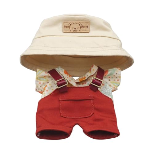 TTETTZ Oberteil Und Latzhose für Puppen, Ankleide Set für 17 cm Figuren, Rote Hose TTETTZ Oberteil Und Latzhose für Puppen, Ankleide Set für 17 cm Figuren, Rote Hose von TTETTZ