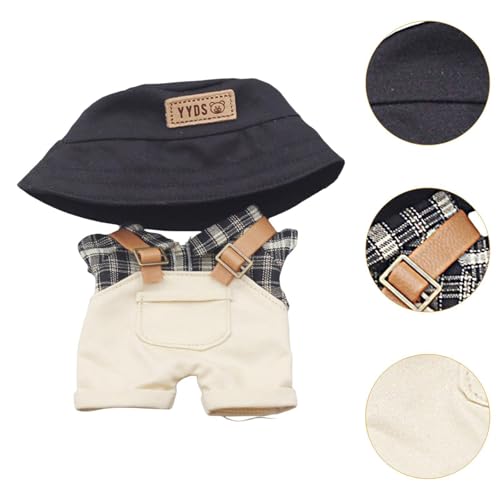 TTETTZ Oberteil Und Latzhose für Puppen, Ankleide Set für 17 cm Figuren, Schwarzer Hut TTETTZ Oberteil Und Latzhose für Puppen, Ankleide Set für 17 cm Figuren, Schwarzer Hut von TTETTZ