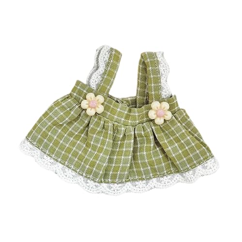 TTETTZ Puppen Kostüm mit Hosenträgern Und Rock für 12 cm Anhänger Puppen, GrÜn von TTETTZ
