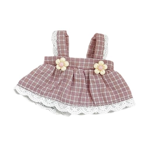 TTETTZ Puppen Kostüm mit Hosenträgern Und Rock für 12 cm Anhänger Puppen, Lila von TTETTZ