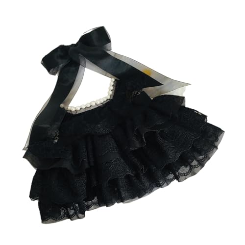 TTETTZ Puppen Outfit in Schwarz mit Schleife Und Haarnadel für 38 cm Große Puppen von TTETTZ