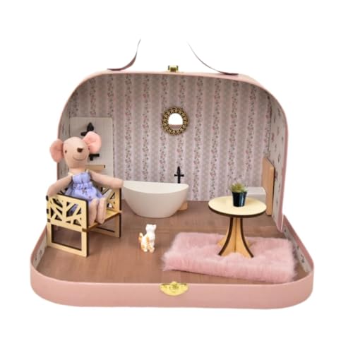 TTETTZ Puppenhaus Badezimmer Set, Puppenhaus Zubehör für 1:12 Wohnzimmer Spielhäuser TTETTZ Puppenhaus Badezimmer Set, Puppenhaus Zubehör für 1:12 Wohnzimmer Spielhäuser von TTETTZ