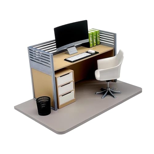 TTETTZ Puppenhaus Dekoration Büro Möbel Miniatur Computer Schreibtisch Modell 1: 12 Ornamente, Set C von TTETTZ