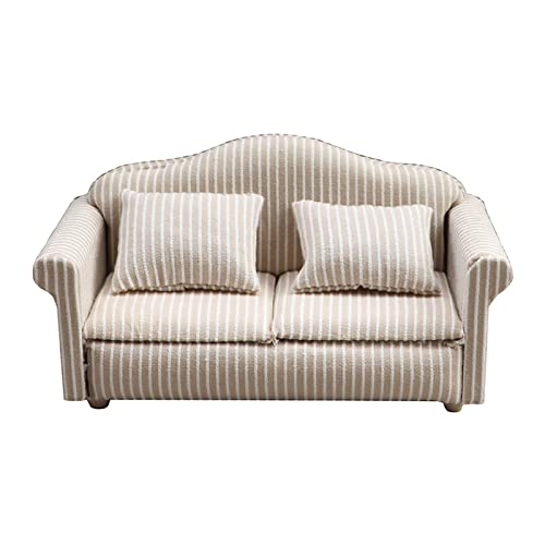 TTETTZ Puppenhaus Möbel Set mit Sessel Und Kissen für Kreatives Spielen, Doppelsofa TTETTZ Puppenhaus Möbel Set mit Sessel Und Kissen für Kreatives Spielen, Doppelsofa von TTETTZ