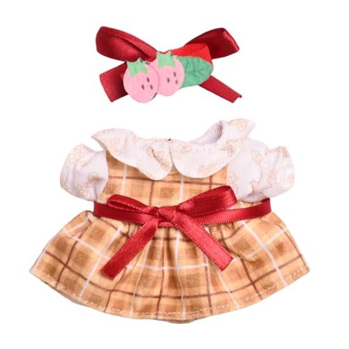 TTETTZ Puppenkleid mit Haar Accessoire, Kostüm für 15 cm Große Puppen, Ankleide Set für Kinder von TTETTZ