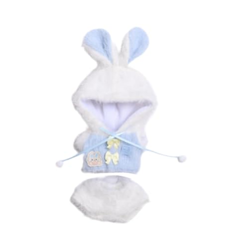 TTETTZ Puppenkleidung Set für Anziehspiele, Geburtstagsgeschenke, Outfit Kombination mit Cartoon Ohren für Puppen, Blau von TTETTZ