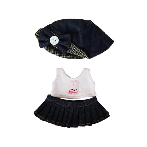 TTETTZ Puppenkleidung für Mini-Puppen, Outfit-Set mit Jeansröcken, Kaninchen-Set von TTETTZ