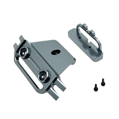 TTETTZ RC Car Front Guard Aluminium Frontstoßfänger Bullbar Schutzteil Montagekit RC Crawler Truck Ersatzteil für Ferngesteuertes Auto Modellbau Reparatur H, Grau von TTETTZ