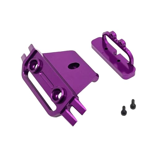 TTETTZ RC Car Front Guard Aluminium Frontstoßfänger Bullbar Schutzteil Montagekit RC Crawler Truck Ersatzteil für Ferngesteuertes Auto Modellbau Reparatur H, Lila von TTETTZ