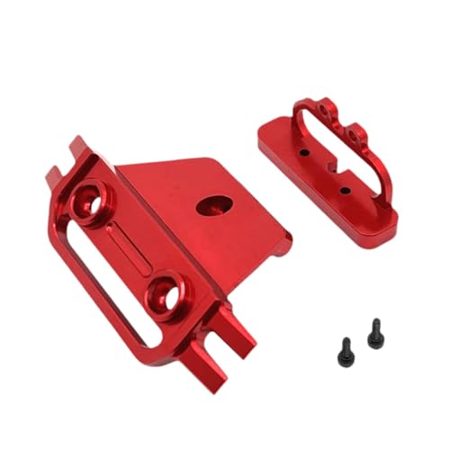TTETTZ RC Car Front Guard Aluminium Frontstoßfänger Bullbar Schutzteil Montagekit RC Crawler Truck Ersatzteil für Ferngesteuertes Auto Modellbau Reparatur H, Rot von TTETTZ