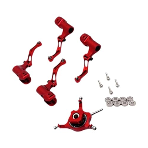 TTETTZ RC Hubschrauber Taumelscheibensatz mit Lager Und Blattclip für K124, Rot von TTETTZ