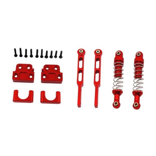 TTETTZ RC-Stoßdämpfer hinten, Montagezubehör, Maßstab 1:12, Modifikation, Hobby-Auto, Ersatzschrauben, Spurstangen für die Hinterachse für 82S, Rot TTETTZ RC-Stoßdämpfer hinten, Montagezubehör, Maßstab 1:12, Modifikation, Hobby-Auto, Ersatzschrauben, Spurstangen für die Hinterachse für 82S, Rot von TTETTZ
