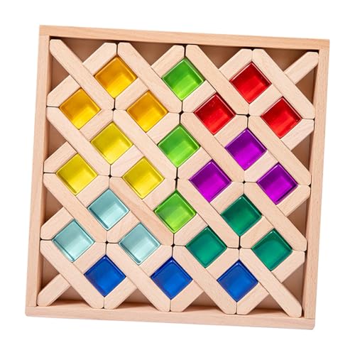 TTETTZ Regenbogenbauenwürfel Problemlösen von Acrylwürfel für Kleinkinder Jungen Kinder von TTETTZ