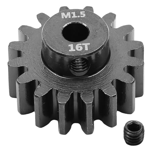 TTETTZ Ritzel Motorritzel Antriebsritzel Lenksektorritzel Aus Stahl Gefertigt mit 5mm Bohrung für Optimale Balance Und Geringe Motorbelastung für Modellbau, 16t von TTETTZ