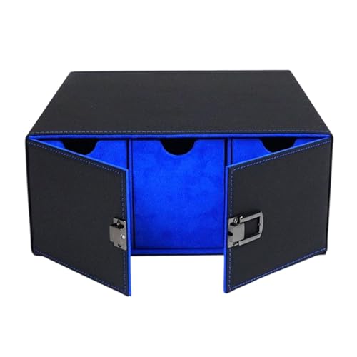 TTETTZ Sammelkartenbox Kartenkoffer Sammelbox Deckbox Aufbewahrungsbox Stabile Konstruktion Aus Pu mit Trennfächern für Sammler Und Kartenspiele bei Z, Blau von TTETTZ
