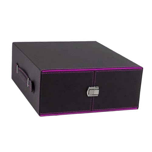 TTETTZ Sammelkartenbox Kartenkoffer Sammelbox Deckbox Aufbewahrungsbox Stabile Konstruktion Aus Pu mit Trennfächern für Sammler Und Kartenspiele bei Z, Lila von TTETTZ