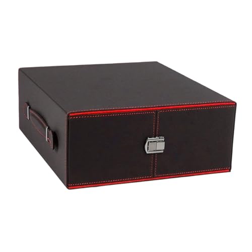 TTETTZ Sammelkartenbox Kartenkoffer Sammelbox Deckbox Aufbewahrungsbox Stabile Konstruktion Aus Pu mit Trennfächern für Sammler Und Kartenspiele bei Z, Rot von TTETTZ