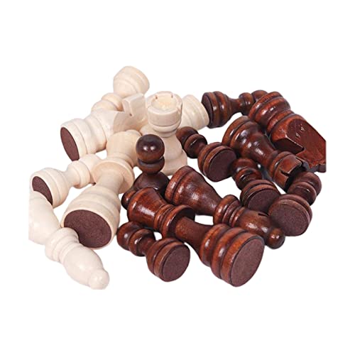 TTETTZ Schachfiguren Set Aus Holz mit 32 Teilen für Strategisches Spiel, 2 Zoll von TTETTZ