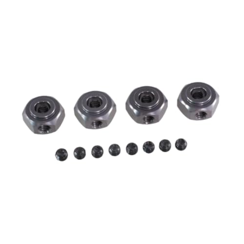 TTETTZ Sechskantadapter für Radnaben, Geeignet für 1/10 10208 Und 1/12 H12Y H12Y+ RC Fahrzeuge, Titanfarbe von TTETTZ