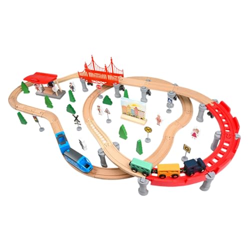 TTETTZ Zugschienen Set, Puzzle Gleisbau Spielzeug, Eisenbahn Puzzle Spielset für Kinder TTETTZ Zugschienen Set, Puzzle Gleisbau Spielzeug, Eisenbahn Puzzle Spielset für Kinder von TTETTZ