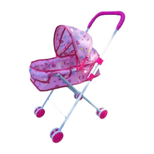 TTETTZ Zusammenklappbarer Babypuppen Kinderwagen, Simulationswagen, Spielzeug für Geschenk, Puppenhaus Dekoration TTETTZ Zusammenklappbarer Babypuppen Kinderwagen, Simulationswagen, Spielzeug für Geschenk, Puppenhaus Dekoration von TTETTZ