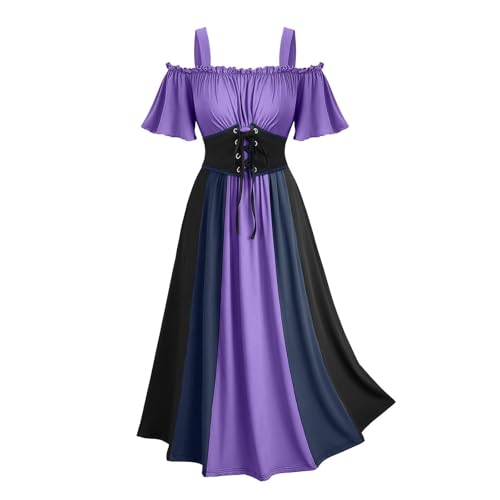 TTFDJG Gothic Kleidung Damen Lila Halloween Hexenkostüm Corsagenkleid Karneval Kostüm Mittelalter Kleid Steampunk Trägerkleid Lang Vintage Partykleid Maxi Medieval Corset Dress Faschingskostüme TTFDJG Gothic Kleidung Damen Lila Halloween Hexenkostüm Corsagenkleid Karneval Kostüm Mittelalter Kleid Steampunk Trägerkleid Lang Vintage Partykleid Maxi Medieval Corset Dress Faschingskostüme von TTFDJG