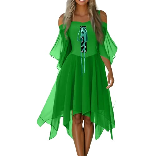 TTFDJG Halloween Kostüm Damen Gothic Kleid Lang Corsagenkleid Mittelalter Kleidung Trägerkleid mit Trompetenärmel Vintage Renaissance Kleid mit Schnürung Chiffonkleid Faschingskostüme Corset Dress TTFDJG Halloween Kostüm Damen Gothic Kleid Lang Corsagenkleid Mittelalter Kleidung Trägerkleid mit Trompetenärmel Vintage Renaissance Kleid mit Schnürung Chiffonkleid Faschingskostüme Corset Dress von TTFDJG