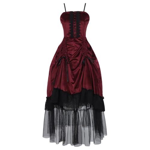 TTFDJG Halloween Kostüm Damen Gothic Kleid Spaghettiträger Mittelalter Kleid Elegant Hexenkleid Steampunk Karneval Kostüm Vintage Partykleid Medieval Dress Faschingskostüme Halloween Costume Women TTFDJG Halloween Kostüm Damen Gothic Kleid Spaghettiträger Mittelalter Kleid Elegant Hexenkleid Steampunk Karneval Kostüm Vintage Partykleid Medieval Dress Faschingskostüme Halloween Costume Women von TTFDJG