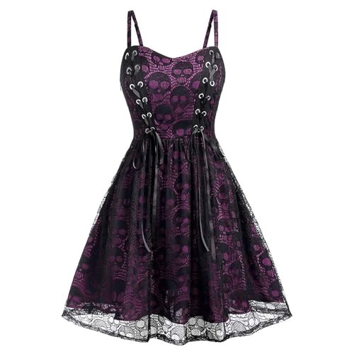 TTFDJG Halloween Kostüm Damen Gothic Kleid Spaghettiträger Mittelalter Kleid Spitze Hexenkleid Steampunk Karneval Kostüm Vintage Partykleid Elegant Medieval Dress Faschingskostüme Halloween Costume TTFDJG Halloween Kostüm Damen Gothic Kleid Spaghettiträger Mittelalter Kleid Spitze Hexenkleid Steampunk Karneval Kostüm Vintage Partykleid Elegant Medieval Dress Faschingskostüme Halloween Costume von TTFDJG