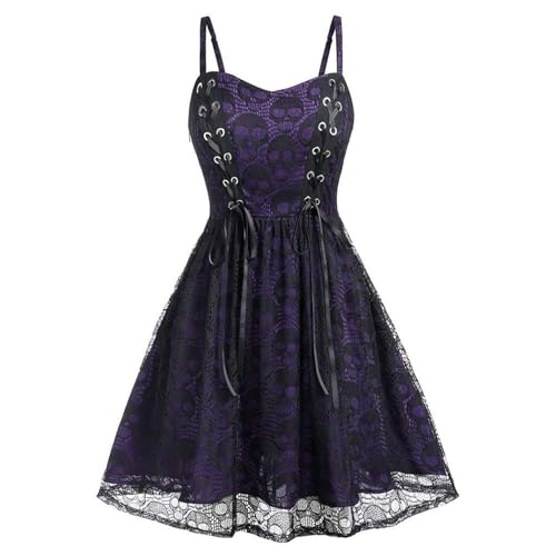 TTFDJG Halloween Kostüm Damen Gothic Kleid Spaghettiträger Mittelalter Kleid Spitze Hexenkleid Steampunk Karneval Kostüm Vintage Partykleid Elegant Medieval Dress Faschingskostüme Halloween Costume TTFDJG Halloween Kostüm Damen Gothic Kleid Spaghettiträger Mittelalter Kleid Spitze Hexenkleid Steampunk Karneval Kostüm Vintage Partykleid Elegant Medieval Dress Faschingskostüme Halloween Costume von TTFDJG