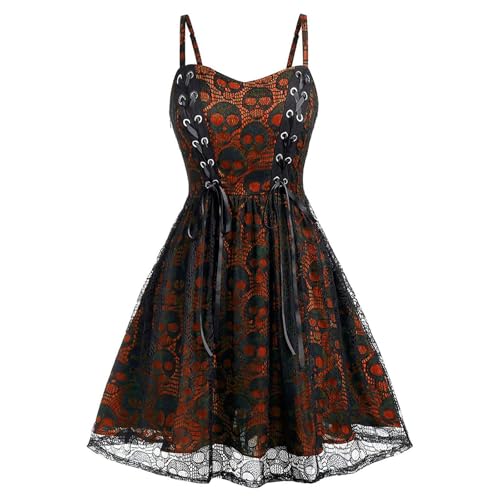 TTFDJG Halloween Kostüm Damen Gothic Kleid Spaghettiträger Mittelalter Kleid Spitze Hexenkleid Steampunk Karneval Kostüm Vintage Partykleid Elegant Medieval Dress Faschingskostüme Halloween Costume TTFDJG Halloween Kostüm Damen Gothic Kleid Spaghettiträger Mittelalter Kleid Spitze Hexenkleid Steampunk Karneval Kostüm Vintage Partykleid Elegant Medieval Dress Faschingskostüme Halloween Costume von TTFDJG