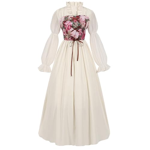 TTFDJG Mittelalter Kleid Damen Lang Corsagenkleid Elegant Karneval Kostüm Maxikleid mit Trompetenärmel Vintage Faschingskostüme Renaissance Kleid Medieval Dress Partykleid Tailliert Corset Dress TTFDJG Mittelalter Kleid Damen Lang Corsagenkleid Elegant Karneval Kostüm Maxikleid mit Trompetenärmel Vintage Faschingskostüme Renaissance Kleid Medieval Dress Partykleid Tailliert Corset Dress von TTFDJG