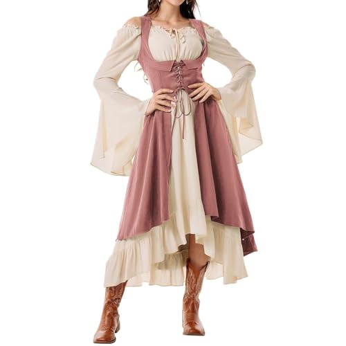 TTFDJG Piratenkostüm Damen Kleid Lang Mittelalter Kleidung Frauen Trachtenkleider Modern Karneval Kostüm Renaissance Kleid Tailliert Corsagenkleid Trachtenmode Cosplay Kostüm Faschingskostüme TTFDJG Piratenkostüm Damen Kleid Lang Mittelalter Kleidung Frauen Trachtenkleider Modern Karneval Kostüm Renaissance Kleid Tailliert Corsagenkleid Trachtenmode Cosplay Kostüm Faschingskostüme von TTFDJG