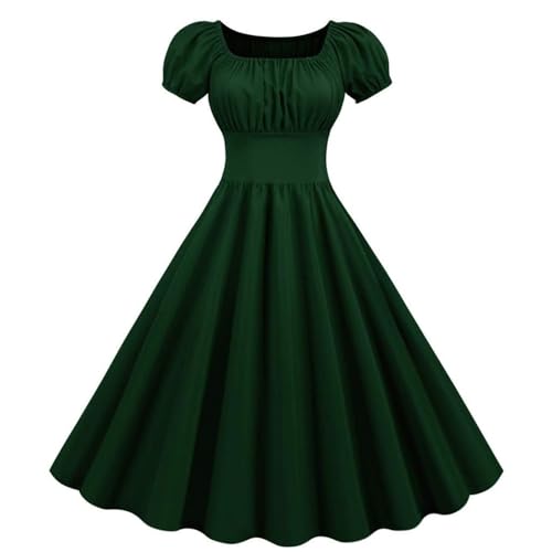 TTFDJG Rockabilly Kleid Damen Kurzarm Mittelalter Kleidung Midikleid Vintage Kleid A Linie Cocktailkleid Schwingender Rock Knielang Mittelalterkleid Renaissance Faltenkleid Tailliert Karneval Kostüm TTFDJG Rockabilly Kleid Damen Kurzarm Mittelalter Kleidung Midikleid Vintage Kleid A Linie Cocktailkleid Schwingender Rock Knielang Mittelalterkleid Renaissance Faltenkleid Tailliert Karneval Kostüm von TTFDJG