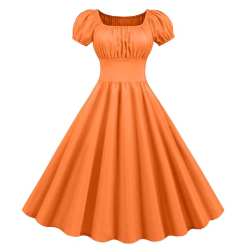 TTFDJG Rockabilly Kleid Damen Kurzarm Mittelalter Kleidung Midikleid Vintage Kleid A Linie Cocktailkleid Schwingender Rock Knielang Mittelalterkleid Renaissance Faltenkleid Tailliert Karneval Kostüm TTFDJG Rockabilly Kleid Damen Kurzarm Mittelalter Kleidung Midikleid Vintage Kleid A Linie Cocktailkleid Schwingender Rock Knielang Mittelalterkleid Renaissance Faltenkleid Tailliert Karneval Kostüm von TTFDJG