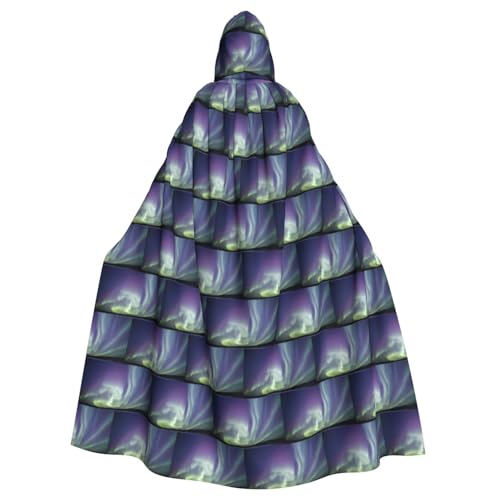 TTIGLHOH Großer Kapuzenumhang mit Aurora-Druck, für Erwachsene, Halloween, 140 cm lang, ideal für Zauberer-Bademantel TTIGLHOH Großer Kapuzenumhang mit Aurora-Druck, für Erwachsene, Halloween, 140 cm lang, ideal für Zauberer-Bademantel von TTIGLHOH