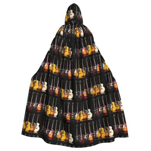 TTIGLHOH Großer Kapuzenumhang mit E-Gitarren-Druck, Erwachsenen-Halloween-Kapuze, 140 cm lang, ideal für Zauberer-Robe TTIGLHOH Großer Kapuzenumhang mit E-Gitarren-Druck, Erwachsenen-Halloween-Kapuze, 140 cm lang, ideal für Zauberer-Robe von TTIGLHOH