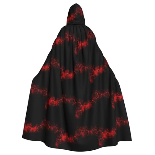TTIGLHOH Großer Kapuzenumhang mit Explosion Burst, roter schwarzer Druck, für Erwachsene, Halloween, 140 cm lang, ideal für Zauberer-Bademantel TTIGLHOH Großer Kapuzenumhang mit Explosion Burst, roter schwarzer Druck, für Erwachsene, Halloween, 140 cm lang, ideal für Zauberer-Bademantel von TTIGLHOH