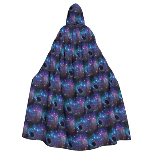 TTIGLHOH Großer Kapuzenumhang mit Galaxie-Druck, für Erwachsene, Halloween, 140 cm lang, ideal für Zauberer-Bademantel TTIGLHOH Großer Kapuzenumhang mit Galaxie-Druck, für Erwachsene, Halloween, 140 cm lang, ideal für Zauberer-Bademantel von TTIGLHOH