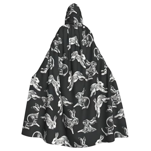 TTIGLHOH Großer Kapuzenumhang mit Hasen-Motiv, für Erwachsene, Halloween, 140 cm lang, ideal für Zauberer-Bademantel TTIGLHOH Großer Kapuzenumhang mit Hasen-Motiv, für Erwachsene, Halloween, 140 cm lang, ideal für Zauberer-Bademantel von TTIGLHOH
