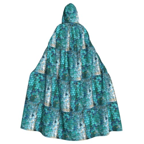 TTIGLHOH Meerjungfrauen-Umhang mit Kapuze, groß, für Erwachsene, Halloween, 140 cm lang, ideal für Zauberer-Bademantel TTIGLHOH Meerjungfrauen-Umhang mit Kapuze, groß, für Erwachsene, Halloween, 140 cm lang, ideal für Zauberer-Bademantel von TTIGLHOH