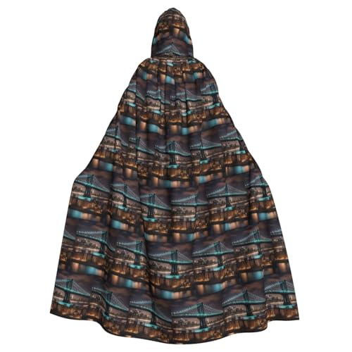 TTIGLHOH New York Manhattan Bridge Night Printing Large Hooded Cloak Adult Halloween Hooded 57.8 Inches Long Ideal For Wizard Robe TTIGLHOH New York Manhattan Bridge Night Printing Large Hooded Cloak Adult Halloween Hooded 57.8 Inches Long Ideal For Wizard Robe von TTIGLHOH