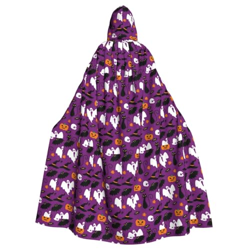 TTIGLHOH Umhang mit Kapuze, Halloween-Horror-Druck, groß, für Erwachsene, Halloween, 140 cm lang, ideal für Zauberer-Bademantel TTIGLHOH Umhang mit Kapuze, Halloween-Horror-Druck, groß, für Erwachsene, Halloween, 140 cm lang, ideal für Zauberer-Bademantel von TTIGLHOH