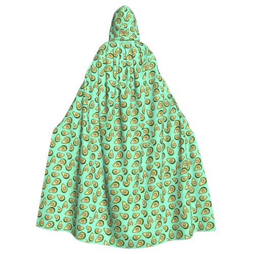 TTIGLHOH Umhang mit Kapuze für Erwachsene, Motiv: frische tropische Früchte, Avocado-Druck, groß, Halloween, 140 cm lang, ideal für Zauberer-Bademantel TTIGLHOH Umhang mit Kapuze für Erwachsene, Motiv: frische tropische Früchte, Avocado-Druck, groß, Halloween, 140 cm lang, ideal für Zauberer-Bademantel von TTIGLHOH