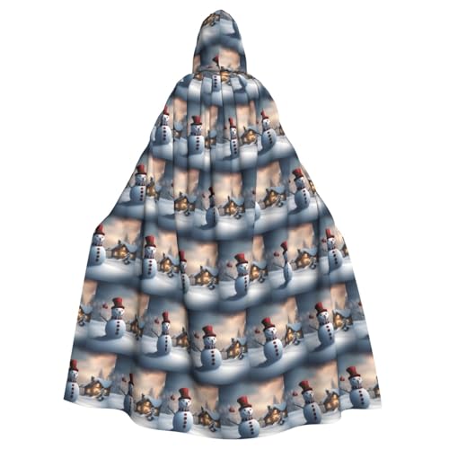 TTIGLHOH Weihnachtlicher Schneemann-Umhang mit 3 Aufdrucken, großer Kapuzenumhang für Erwachsene, Halloween, 140 cm lang, ideal für Zauberer-Bademantel TTIGLHOH Weihnachtlicher Schneemann-Umhang mit 3 Aufdrucken, großer Kapuzenumhang für Erwachsene, Halloween, 140 cm lang, ideal für Zauberer-Bademantel von TTIGLHOH