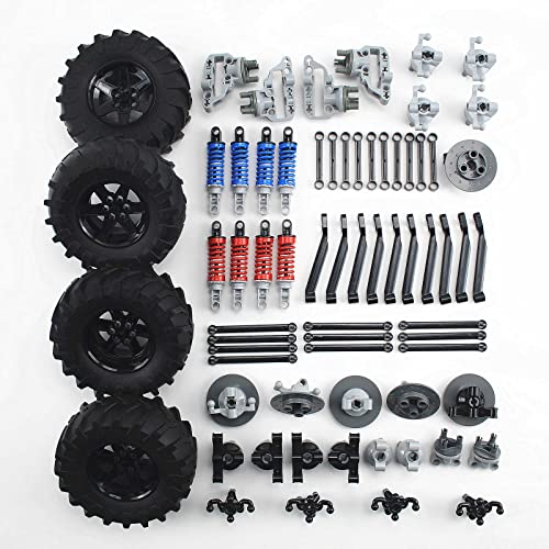TTLYHEK Technische Teile Autos Aufhängung Zubehör mit Reifen 107x44 Technische Teile Set Kompatibel mit allen großen Marken, MOC Teile Bauspielzeug DIY Ersatz Ersatzset (68pcs) von TTLYHEK