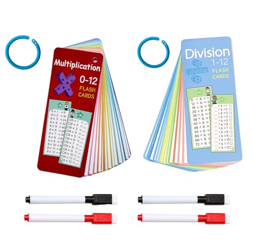 TTPSRY Lernkarten Einmaleins Tabelle mit 4 Trocken Abwischbaren Markern 30 Mathe-Lernkarten für Kinder Rechenhilfe Trocken Abwischbar Ohne zu Schmieren und Ohne Farbrückstände TTPSRY Lernkarten Einmaleins Tabelle mit 4 Trocken Abwischbaren Markern 30 Mathe-Lernkarten für Kinder Rechenhilfe Trocken Abwischbar Ohne zu Schmieren und Ohne Farbrückstände von TTPSRY